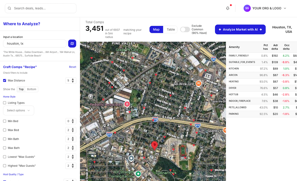 White-labeled strIQ Comps Dashboard