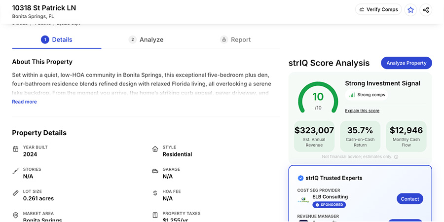 strIQ deal confidence score breakdown
